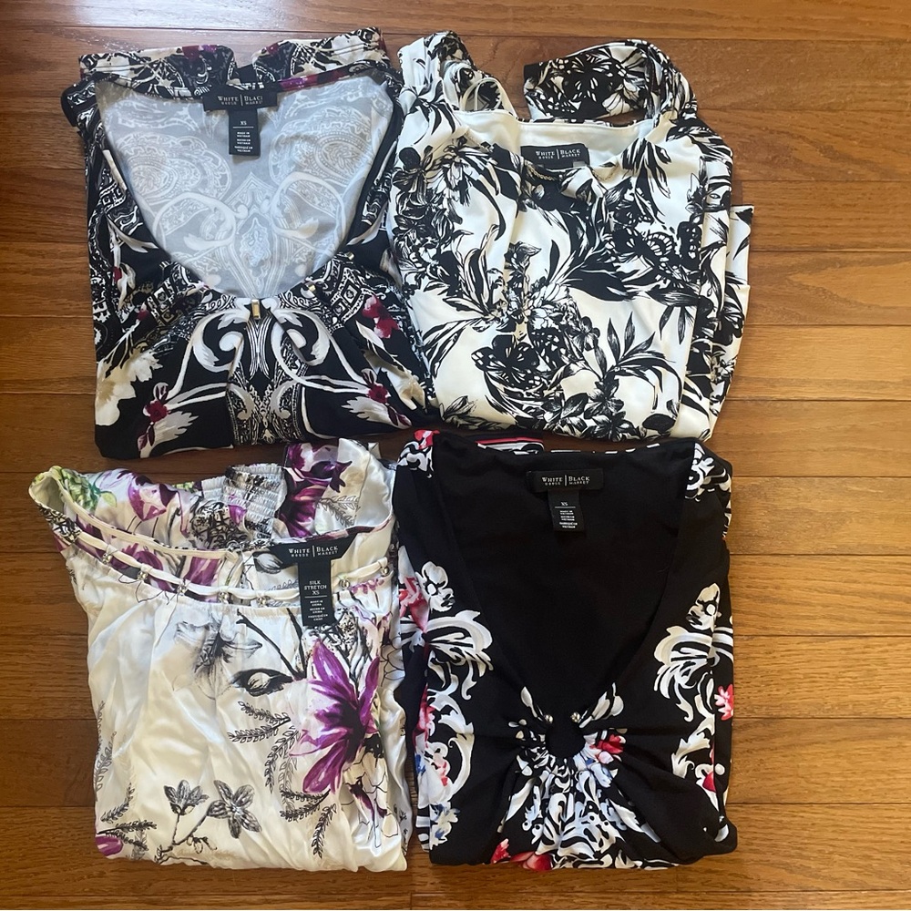 4 White House Black Market Tops ~ XS ~ WHBM